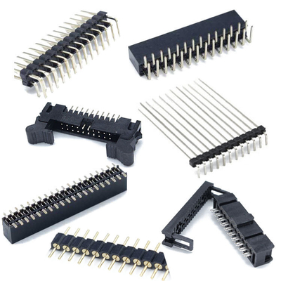 1.27mm 2.54mm Pin Header Connector nữ vàng Contact Plating