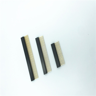 2.54mm Pitch Vertical Female Header Long Pins Nhiệt độ cao Dielectric