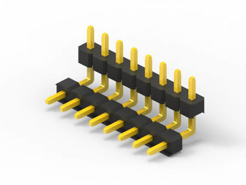 Đàn ông 16 pin đầu nối 2.54 mm Pitch, nhựa kép hình vuông góc phải đầu pin