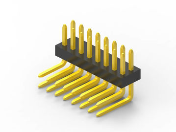 Male Pin PCB Header Connector 1.0mm Pitch PA6T Đen nhựa góc phải