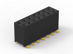 Vòng chữ cái SMT PCB Header Connector Surface Mount PA6T Vật liệu Đen