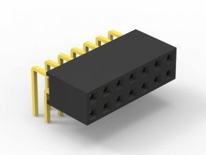 2mm Pitch Connector nữ, qua lỗ nhựa góc phải đầu nữ