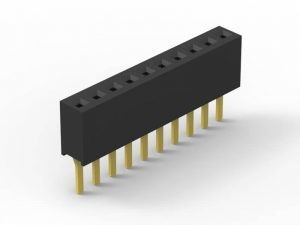 Đen phụ nữ PCB Header Connector 1.27mm Pitch LCP vật liệu H = 2.1mm