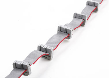 FCC 16 Pin Flat Ribbon Cable Assembly với vật liệu 2.54mm IDC Socket RoHs