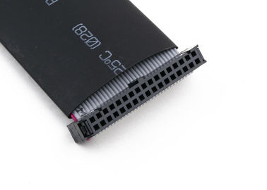 2.54mm IDC Flat Ribbon Cable Assembly With Heat Shrink Tube Customized Length (Đồng bộ cáp băng phẳng với ống thu nhỏ nhiệt theo yêu cầu)