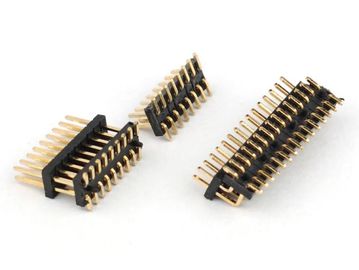 1.27 mm Pitch Male Pin Header Connector Hai hàng Đen PA9T nhựa