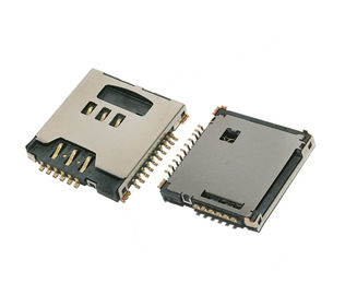 Metal Flip Micro Sim Card Connector, MS / Memory Card Socket Điện định lượng 0,5 A