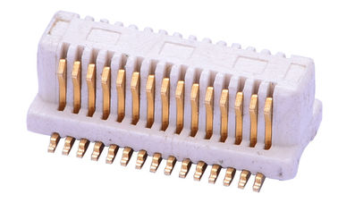 Dọc 30PIN PCB Board To Board Connector Đá đệm Beige Phosphor Vàng vật liệu