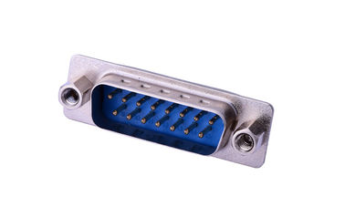 Custom 15 Pin D Sub Male Connector, VGA 15 Pin D Type Connector Phosphor Bronze