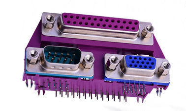 góc phải 25 Pin D Type Connector, 90 độ Plug In 9 Pin D Type Connector nữ