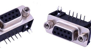 9 Pin D-SUB Socket 90 độ 250V Năng lượng định số PBT Vật liệu cho giao diện tín hiệu