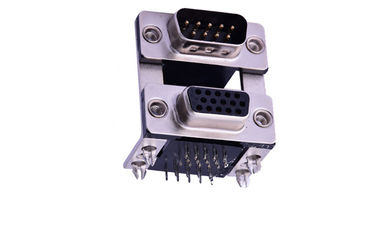 Phụ nữ D Sub Connector 9PIN Public Seat Combination Type Insulation Resistance