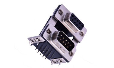 Hai hàng Db9 Male Connector, 9 Pin D Type Male Connector vật liệu PBT