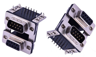 Hai hàng Db9 Male Connector, 9 Pin D Type Male Connector vật liệu PBT