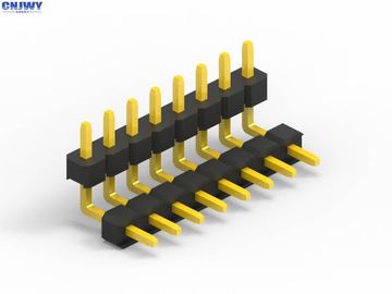 Đàn ông 16 pin đầu nối 2.54 mm Pitch, nhựa kép hình vuông góc phải đầu pin