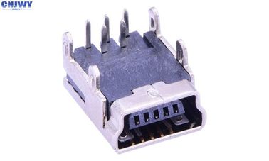 Mini 90 độ Micro USB Connector Patch Điện thoại di động ổ cắm Đánh giá điện áp 30V