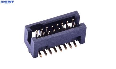 1.27 mm PCB 14 Pin Box Header Connector Surface Mount Nylon 6T Đen