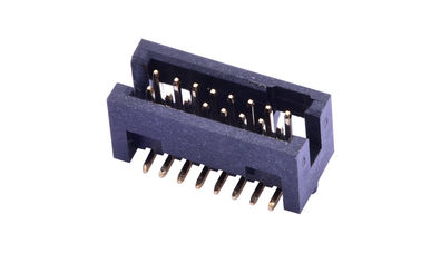1.27 mm PCB 14 Pin Box Header Connector Surface Mount Nylon 6T Đen