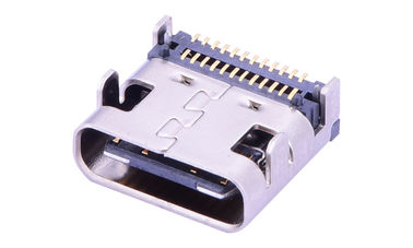 24 Contact Usb 3.1 Type C Connector, Pcb Mount Usb C Connector Cơ sở gắn ngang