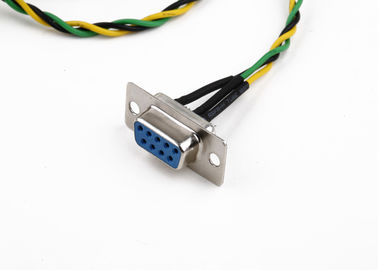 9 pin nữ D - Sub xe dây chuyền dây chuyền cắm trong khối đầu cuối sợi màu sắc