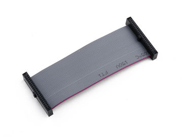 Xám 2 * 07 Ways Flat Ribbon Cable Assembly với đầu nối hình chữ nhật 1,27mm