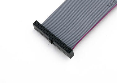 Xám 2 * 07 Ways Flat Ribbon Cable Assembly với đầu nối hình chữ nhật 1,27mm