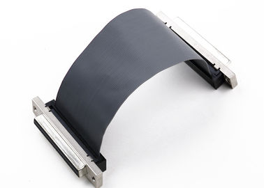 SCSI nữ 1.27 mm Pitch Ribbon Cable, được che chắn 34 pin Flat Ribbon Cable