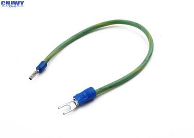 Vàng kết nối tùy chỉnh dây chuyền dây chuyền màu xanh lá cây / vàng với Spade Terminal