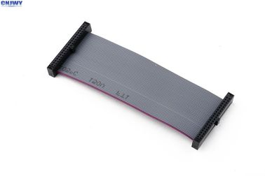 Xám 2 * 07 Ways Flat Ribbon Cable Assembly với đầu nối hình chữ nhật 1,27mm