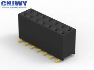 Vòng chữ cái SMT PCB Header Connector Surface Mount PA6T Vật liệu Đen