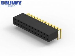 Female PCB Header Connector Gold Flash PBT Kháng cách nhiệt vật liệu