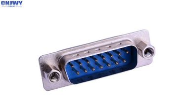 Custom 15 Pin D Sub Male Connector, VGA 15 Pin D Type Connector Phosphor Bronze