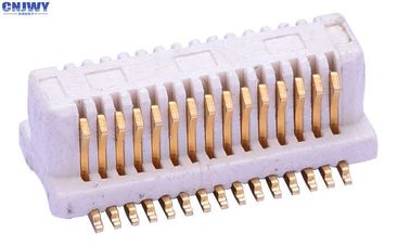Dọc 30PIN PCB Board To Board Connector Đá đệm Beige Phosphor Vàng vật liệu