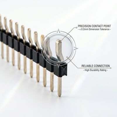 Đầu nối chân đực hàng kép xếp chồng cao 2.54mm Pitch Vòng đệm bảng mạch PCB Chiều cao mở rộng