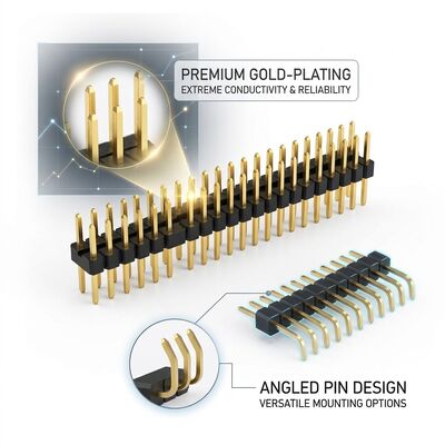 Đầu nối chân cắm đực SMT hàng đôi 1.27mm bước răng nhỏ Thiết kế gắn bề mặt PCB nhỏ gọn