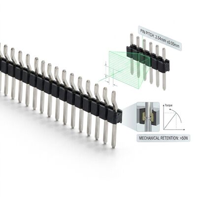 Đầu nối chân cắm đực SMT hàng đôi 1.27mm bước răng nhỏ Thiết kế gắn bề mặt PCB nhỏ gọn