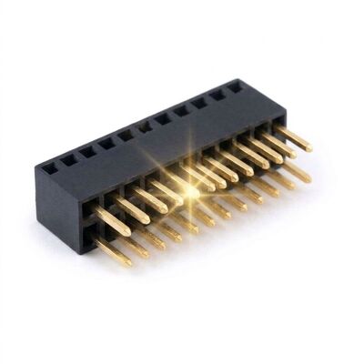Đầu nối tiêu đề nữ ba hàng 1,27mm 3x40P Ổ cắm PCB mật độ cao Đèn flash vàng