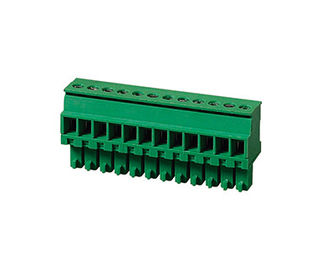 PA66 SN Bọc 30-16AWG Kết nối khối đầu cuối CPT 3.81mm Pitch 1 * 10P Xanh