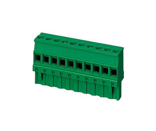 4000V Plug In Terminal Block Connector CPT 5.08mm Pitch 1 * 18P Xanh PA66 SN