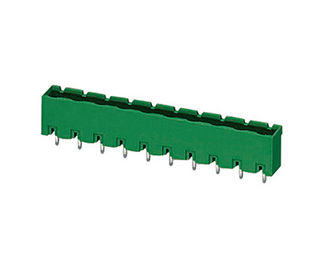 Green Terminal Block Connector Pluggable 1 * 13P PA66 SN DIP Plated Wafer H15.9mm