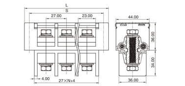 High Rated Current Terminal Block Connector M8 Steel PBT 1*03P 5G Tower Base Station