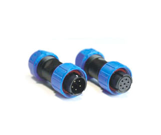 Chiều kính 25mm Máy cắm máy bay 7 chân Đen Và Xanh 5A Cáp kết nối