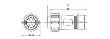 IP68 chống nước Khối đầu cuối có thể cắm, CNJWY Panel Đàn bà Đàn ông Đàn ông Đèn đèn LED