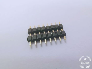 Plug In Male Pin Header Connector 1*8P L=14mm Double Plastic 0.8U Gold Flash PE Packaging