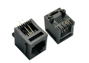 Nhựa BMS RJ11 góc phải tất cả các PBT&amp;Pa66 6P6C ổ cắm PCB