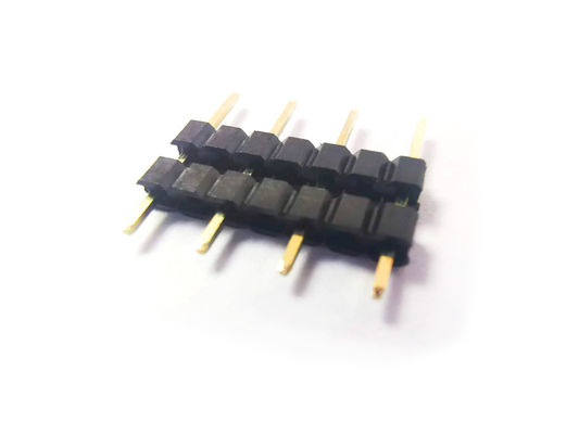 Phosphor đồng 2.54MM Pitch PA6T 1 * 7P Gold Flash Pin Header