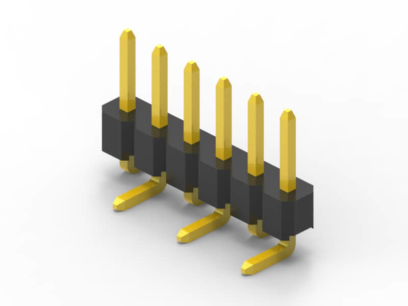 Phương tiện kết nối đầu pin SMD nam 6 chân Kháng tiếp xúc 20mΩ Max