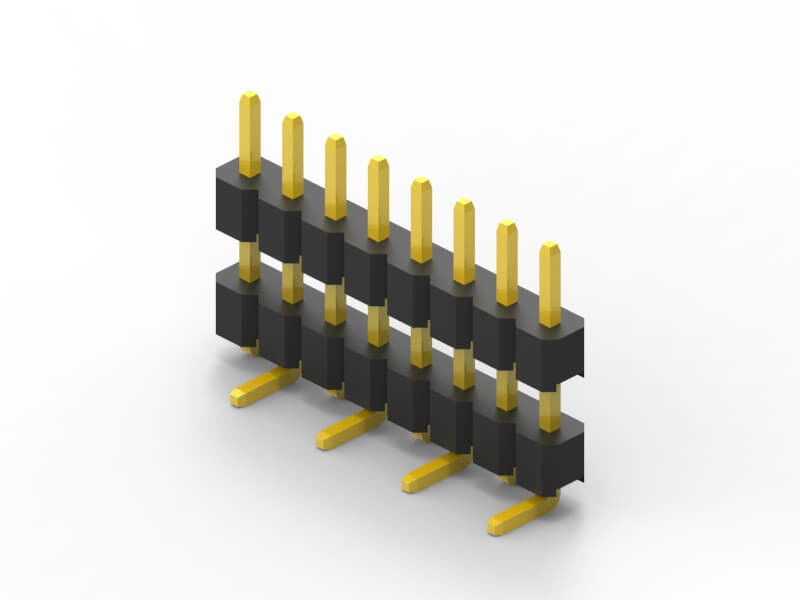 PCB bề mặt gắn pin đầu, qua lỗ hàng đơn 2 mm đầu kết nối