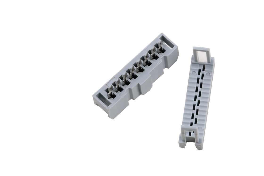 Màu Xám ổ cắm IDC nữ tiêu đề đầu hình chữ nhật kết nối 16Pins