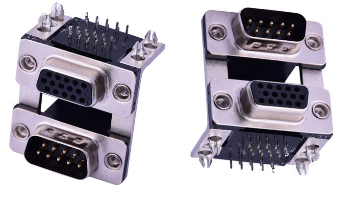 Phụ nữ D Sub Connector 9PIN Public Seat Combination Type Insulation Resistance